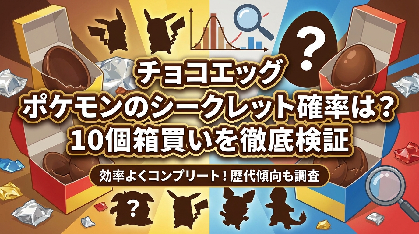 チョコエッグ ポケモンのシークレット確率は?10個箱買いを徹底検証