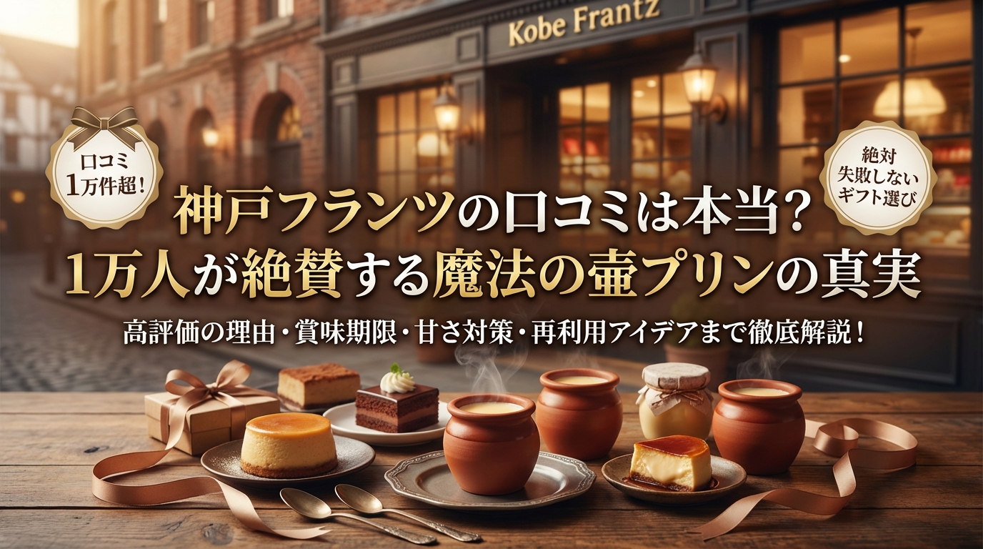 神戸フランツの口コミは本当?1万人が絶賛する魔法の壷プリンの真実