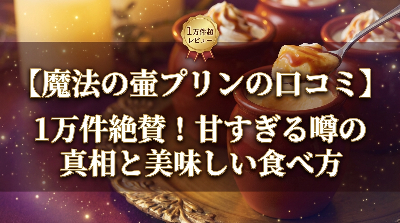 【魔法の壷プリンの口コミ】1万件絶賛!甘すぎる噂の真相と美味しい食べ方